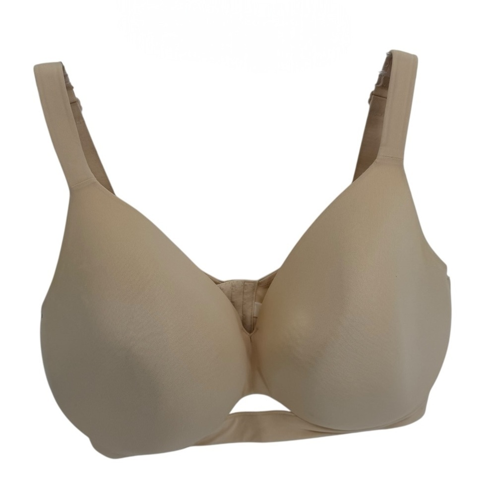 Cacique Lightly Lined Full Coverage Bra tan Womens Size 42F Cutout Underwire